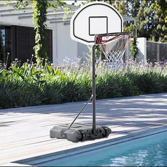 Adjustable Pool Basketball Hoop With Wheels